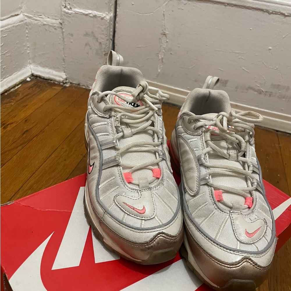 Nike Kids Cream and Pink Sneakers